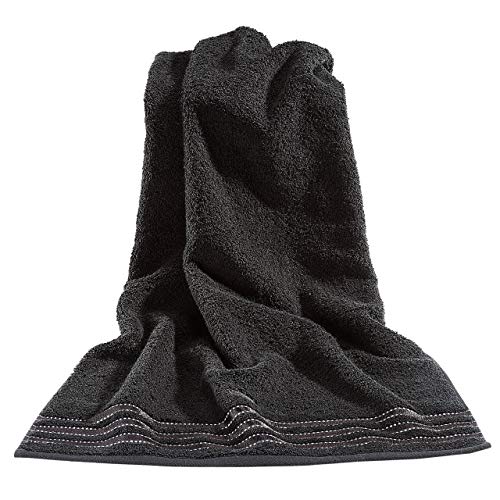 Vossen Cult de Luxe Handtuch 50 x 100 cm schwarz von Vossen