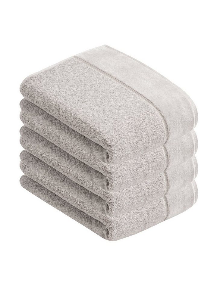Vossen Duschtücher 4er Pack Duschtuch 67 x 140 cm Pure, Frottier (Spar-Set, 4-St), Vegan von Vossen