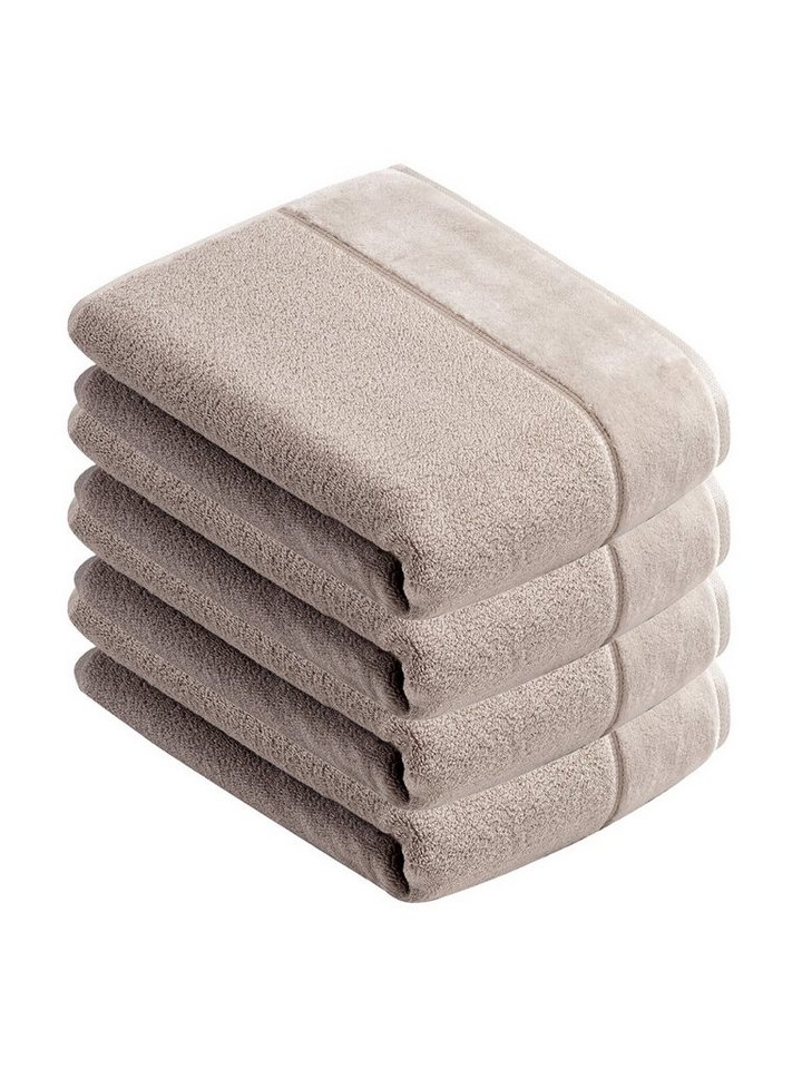 Vossen Duschtücher 4er Pack Duschtuch 67 x 140 cm Pure, Frottier (Spar-Set, 4-St), Vegan von Vossen
