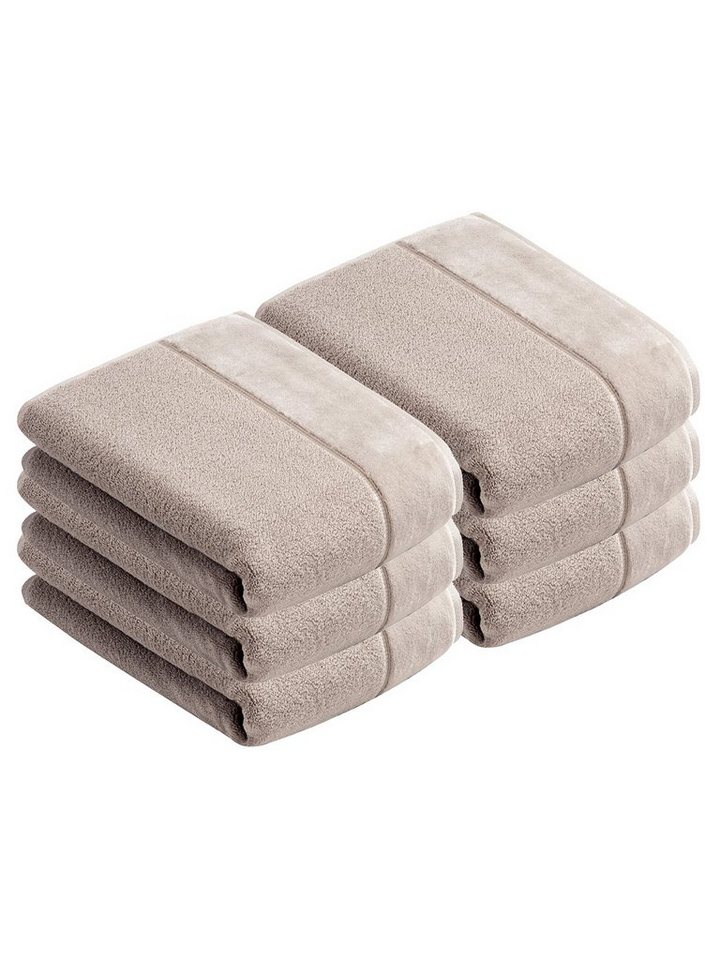 Vossen Duschtücher 6er Pack Duschtuch 67 x 140 cm Pure, Frottier (Spar-Set, 6-St), Vegan von Vossen