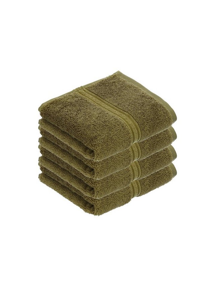 Vossen Gästehandtücher 4er Pack Gästetuch 30 x 50 cm Belief, Frottier (Spar-Set, 4-St), Vegan von Vossen