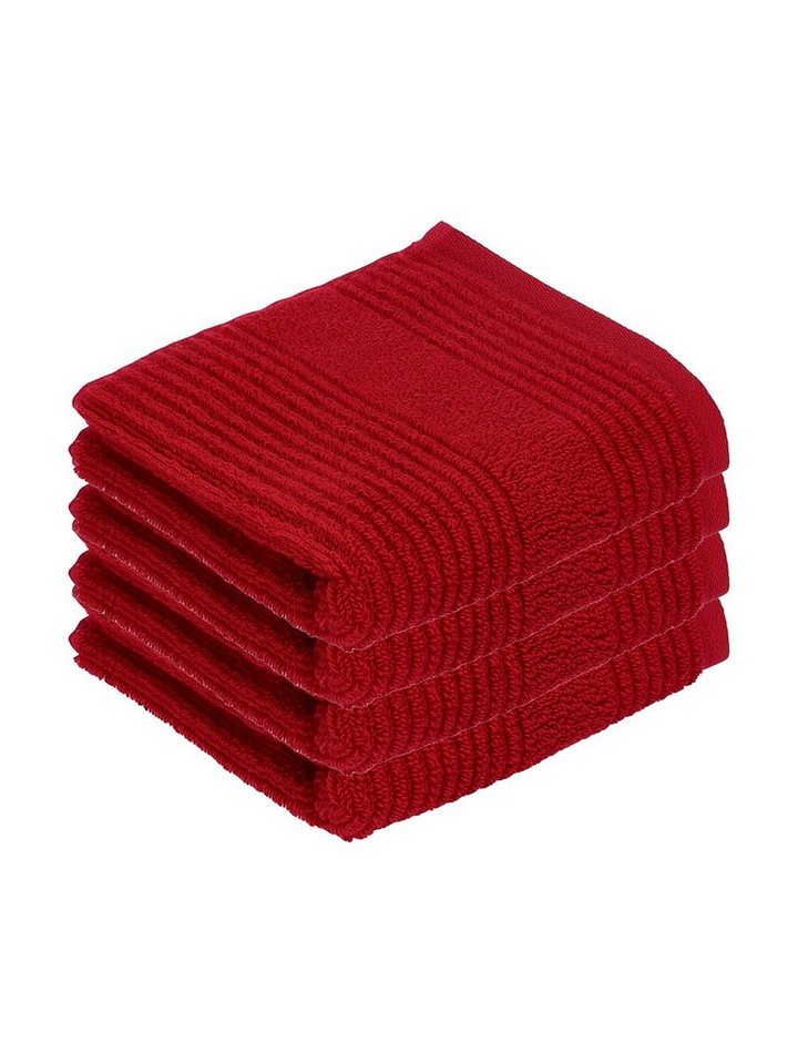Vossen Gästehandtücher 4er Pack Gästetuch 30 x 50 cm Tomorrow, Frottier (Spar-Set, 4-St), Vegan von Vossen
