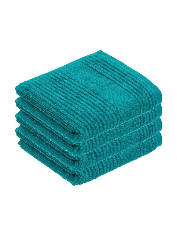 Vossen Gästehandtücher 4er Pack Gästetuch 30 x 50 cm Tomorrow, Frottier (Spar-Set, 4-St), Vegan von Vossen