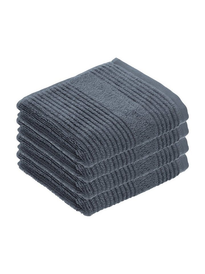 Vossen Gästehandtücher 4er Pack Gästetuch 30 x 50 cm Tomorrow, Frottier (Spar-Set, 4-St), Vegan von Vossen