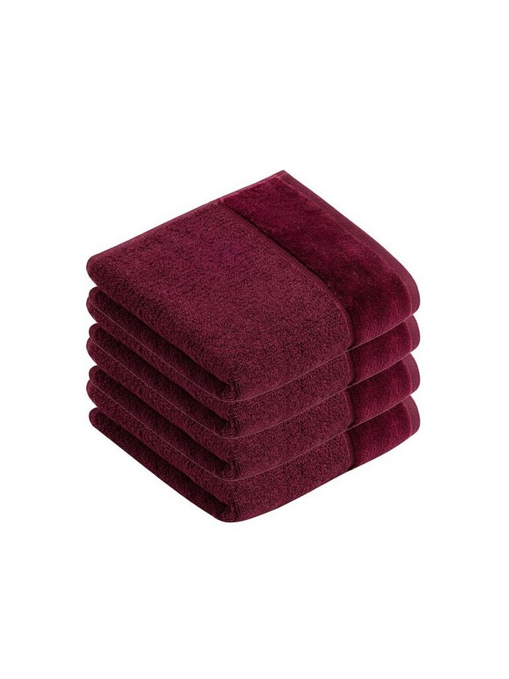 Vossen Gästehandtücher 4er Pack Gästetuch 40 x 60 cm Pure, Frottier (Spar-Set, 4-St), Vegan von Vossen