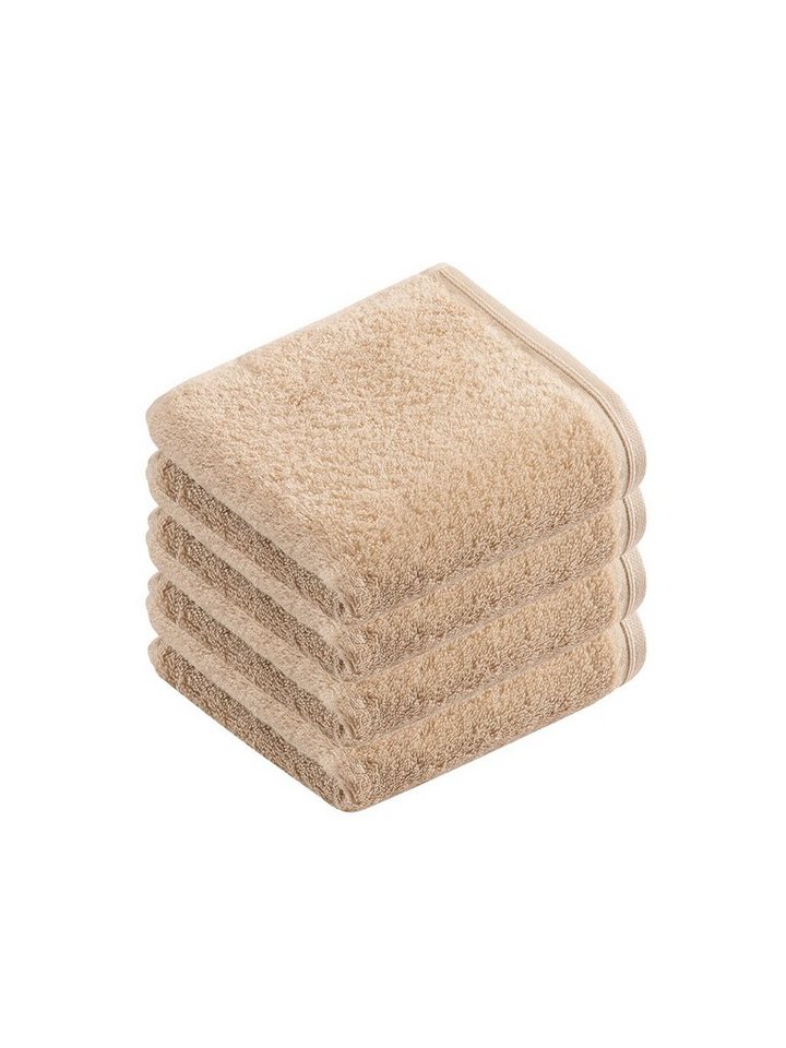 Vossen Gästehandtücher 4er Pack Gästetuch 40 x 60 cm Vegan Life, Frottier (Spar-Set, 4-St), Vegan von Vossen