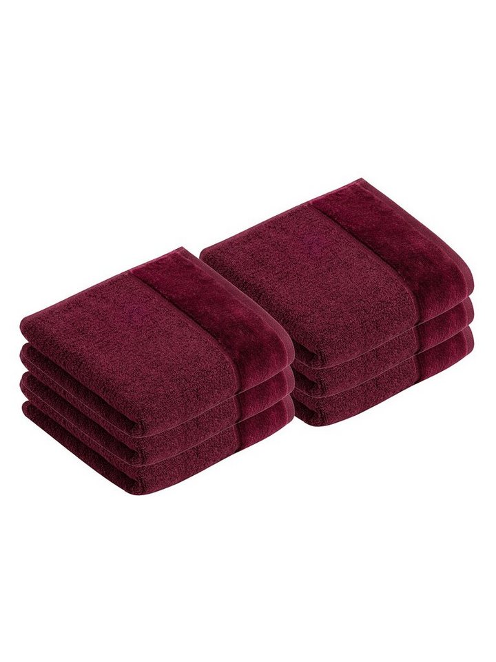Vossen Gästehandtücher 6er Pack Gästetuch 40 x 60 cm Pure, Frottier (Spar-Set, 6-St), Vegan von Vossen