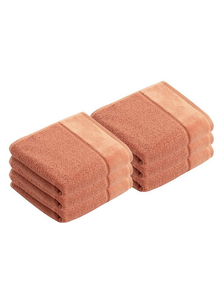 Vossen Gästehandtücher 6er Pack Gästetuch 40 x 60 cm Pure, Frottier (Spar-Set, 6-St), Vegan von Vossen