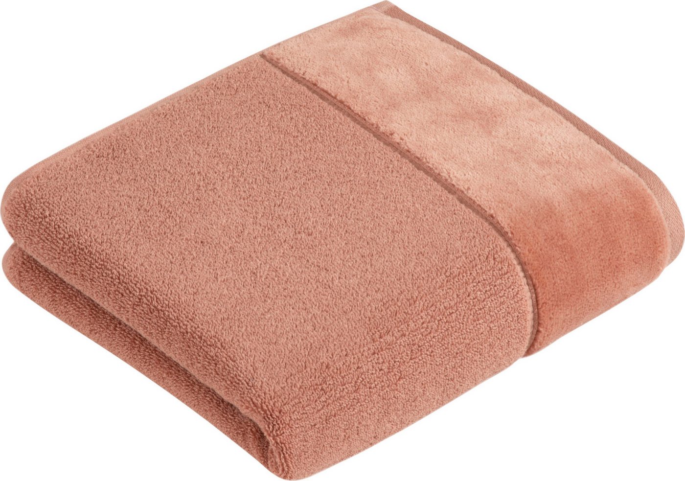 Vossen Handtuch Pure, Webfrottier (2-St), Baumwolle & VEGAN, mit eleganter Veloursbordüre von Vossen