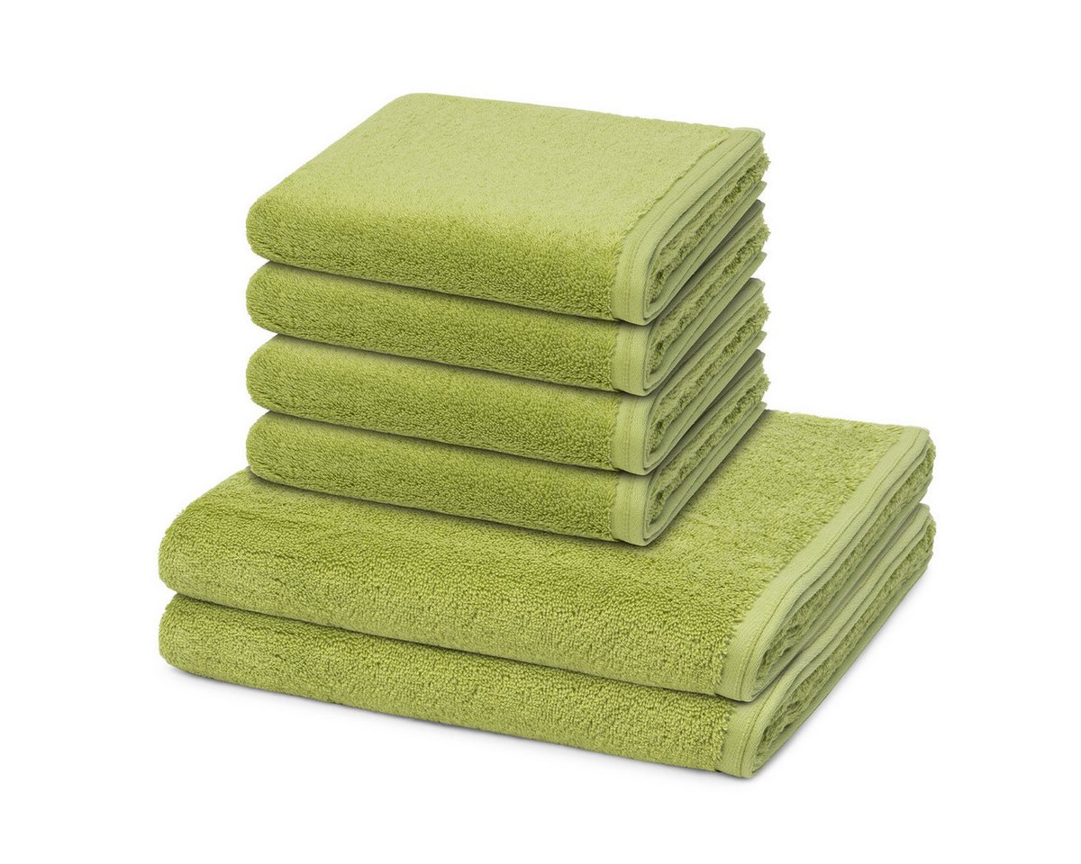 Vossen Handtuch Set Vegan Life, Frottee (Spar-Set, 6-St), 4 X Handtuch 2 X Duschtuch im Set - Baumwolle - Saugstark von Vossen