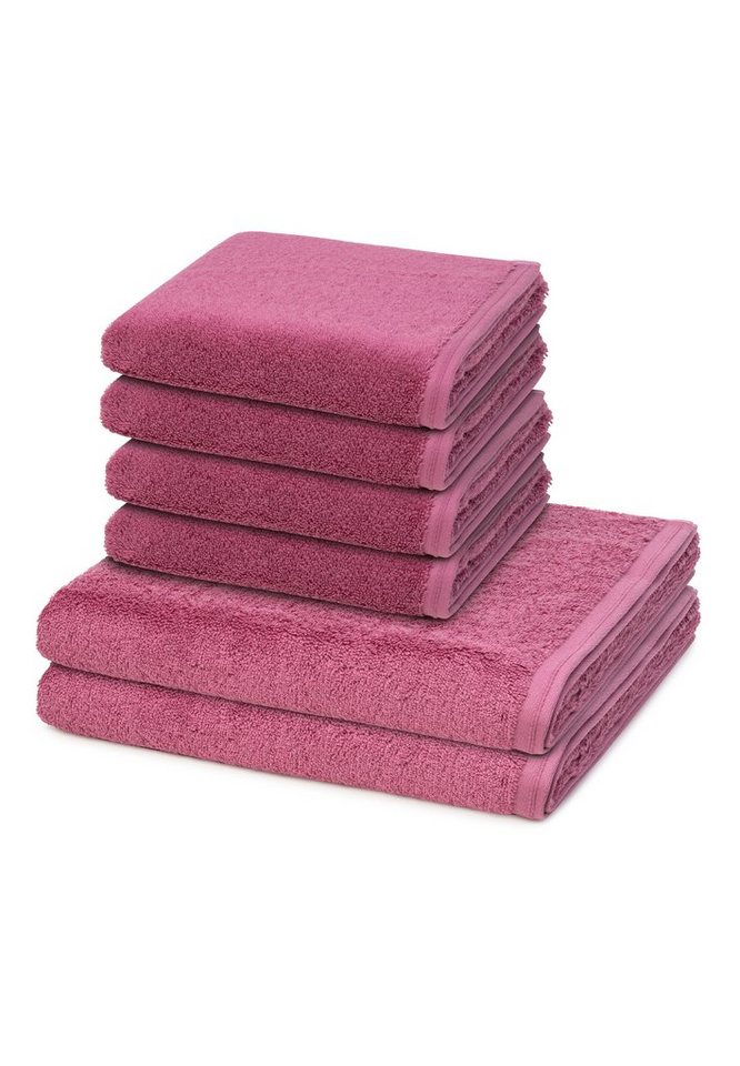 Vossen Handtuch Set Vegan Life, Frottee (Spar-Set, 6-St), 4 X Handtuch 2 X Duschtuch im Set - Baumwolle - Saugstark von Vossen