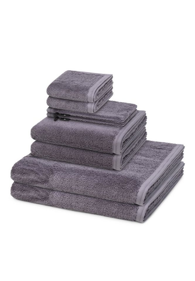 Vossen Handtuch Set Vegan Life, Frottee (Spar-Set, 8-St), 2 X Wasch- 2 X Gäste- 2 X Dusch- 2 X Handtuch im Set - Baumwolle von Vossen