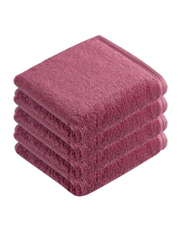 Vossen Handtücher 4er Pack Handtuch 50 x 100 cm Vegan Life, Frottier (Spar-Set, 4-St), Vegan von Vossen