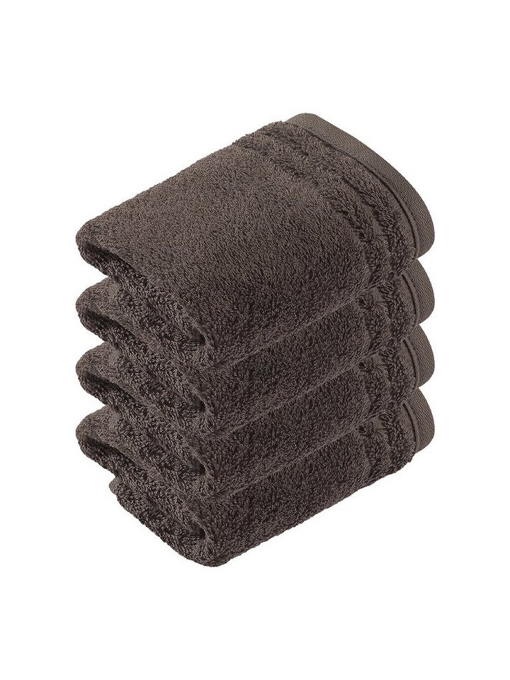 Vossen Seiftuch 4er Pack Seiftuch 30 x 30 cm Vienna Style Supersof, Frottier (Spar-Set, 4-St), Vegan von Vossen