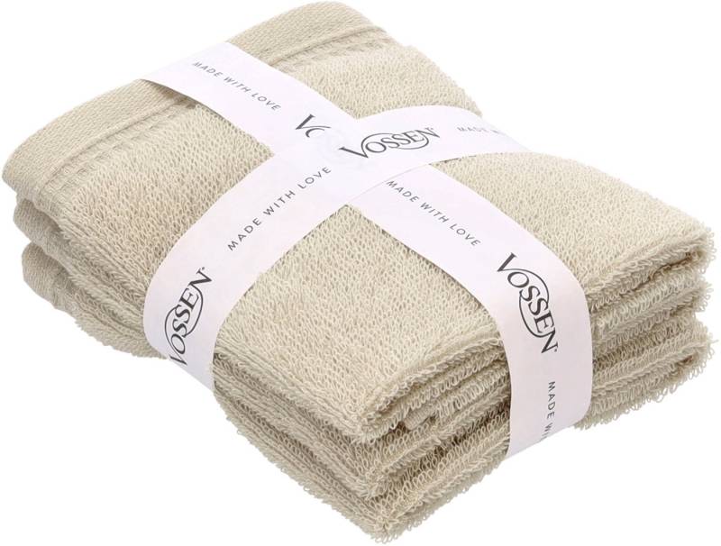Vossen Seiftuch Detox Time, Waffelpiqué (Set, 3-St), Waffelpiqué Bordüren von Vossen
