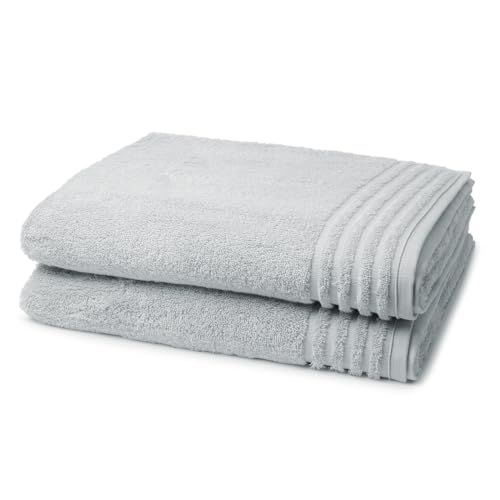 Vossen - Vienna Style Supersoft - 2 X Duschtuch - Im Set - Baumwolle - extrem flauschig (67 X 140cm Light Grey) von Vossen