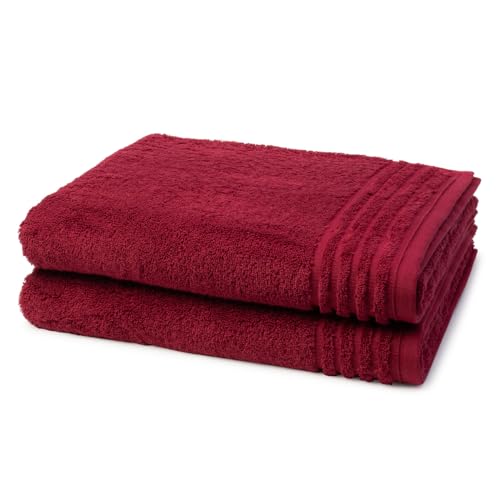 Vossen - Vienna Style Supersoft - 2 X Duschtuch - Im Set - Baumwolle - extrem flauschig (67 X 140cm Rubin) von Vossen