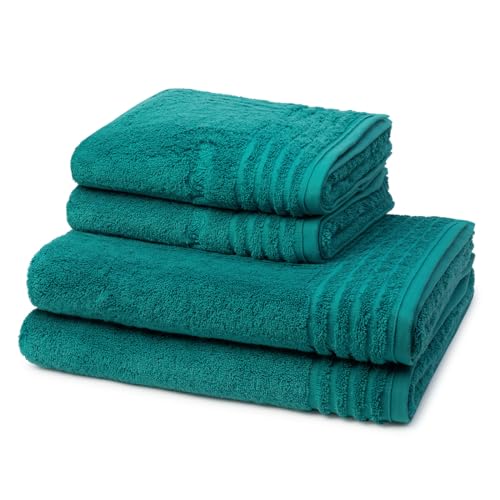Vossen - 4 teiliges Frottier-Set - Vienna Style Supersoft (2 X Handtuch 2 X Duschtuch im Set) - 620 g/m2 - Baumwolle - Frottee - saugstark - weich und flauschig - Lagoon von Vossen