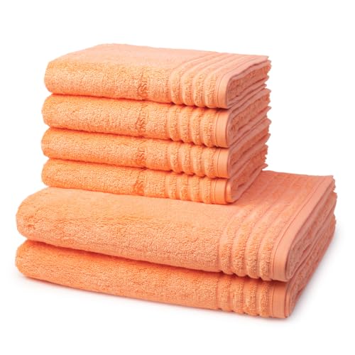 Vossen - Vienna Style Supersoft - 4 X Handtuch 2 X Duschtuch - Im Set - Baumwolle - extrem flauschig (6er Set Apricot) von Vossen