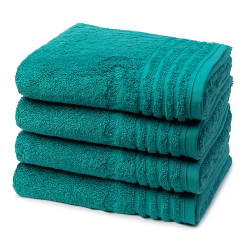 Vossen - 4 teiliges Frottier-Set - Vienna Style Supersoft (4 X Handtuch im Set) - 620 g/m2 - Baumwolle - Frottee - saugstark - weich und flauschig - Lagoon von Vossen