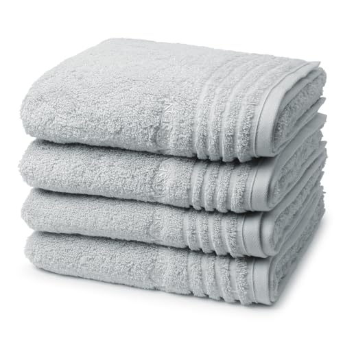 Vossen - 4 teiliges Frottier-Set - Vienna Style Supersoft (4 X Handtuch im Set) - 620 g/m2 - Baumwolle - Frottee - saugstark - weich und flauschig - Light Grey von Vossen