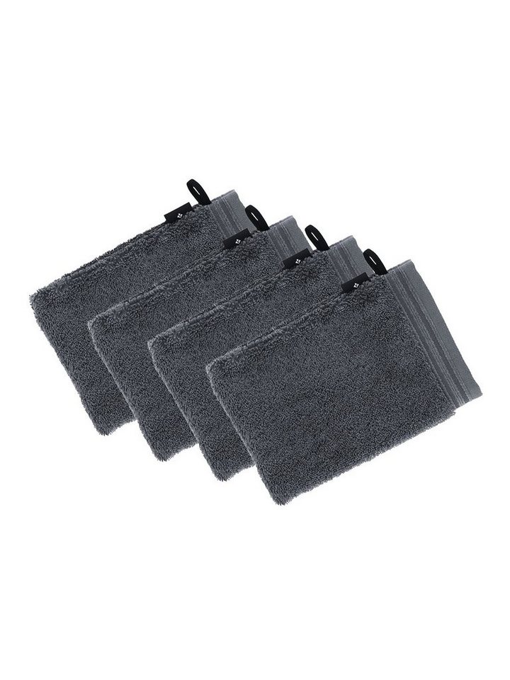 Vossen Waschhandschuh 4er Pack Waschhandschuh 22 x 16 cm Belief, Frottier (Spar-Set, 4-St), Vegan von Vossen