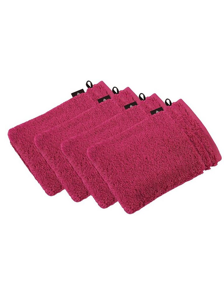 Vossen Waschhandschuh 4er Pack Waschhandschuh 22 x 16 cm Calypso feeling, Frottier (Spar-Set, 4-St), Vegan von Vossen