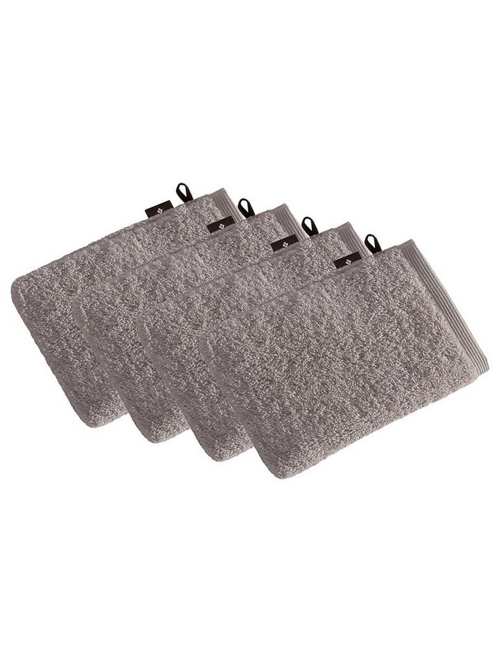 Vossen Waschhandschuh 4er Pack Waschhandschuh 22 x 16 cm High Line, Frottier (Spar-Set, 4-St), Vegan von Vossen