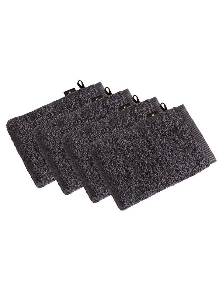 Vossen Waschhandschuh 4er Pack Waschhandschuh 22 x 16 cm High Line, Frottier (Spar-Set, 4-St), Vegan von Vossen