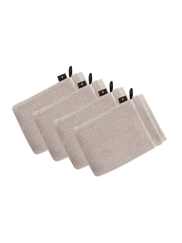Vossen Waschhandschuh 4er Pack Waschhandschuh 22 x 16 cm Pure, Frottier (Spar-Set, 4-St), Vegan von Vossen