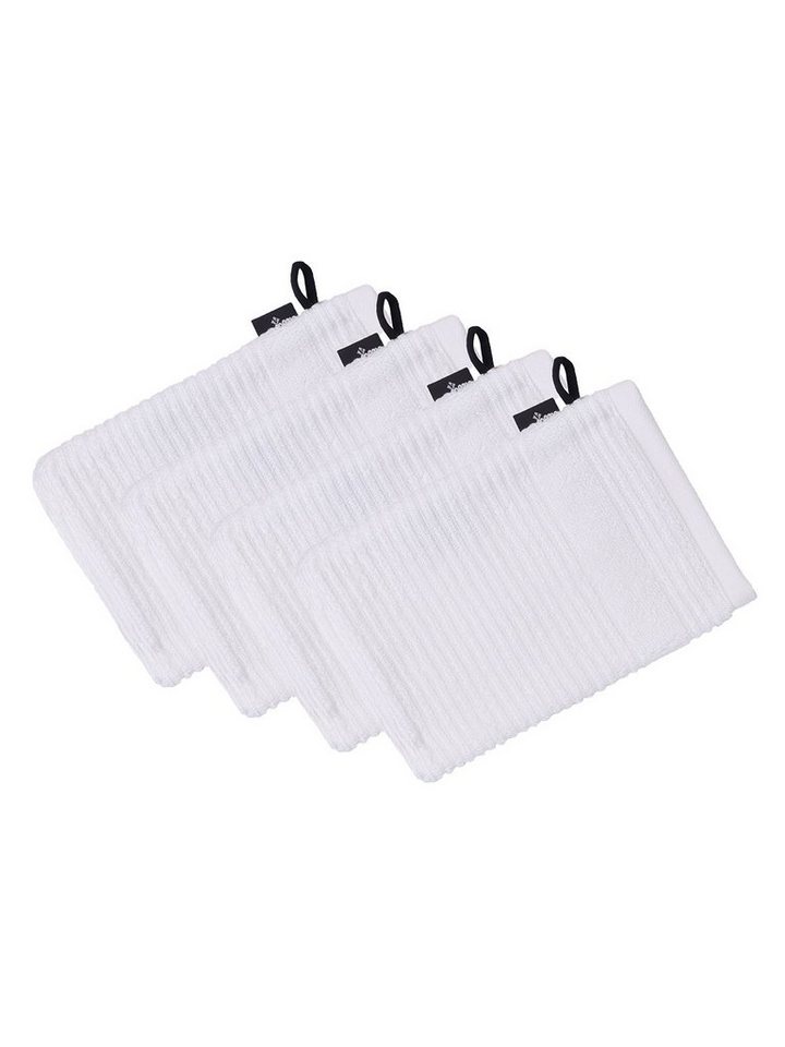 Vossen Waschhandschuh 4er Pack Waschhandschuh 22 x 16 cm Tomorrow, Frottier (Spar-Set, 4-St), Vegan von Vossen