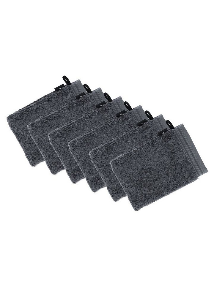 Vossen Waschhandschuh 6er Pack Waschhandschuh 22 x 16 cm Belief, Frottier (Spar-Set, 6-St), Vegan von Vossen