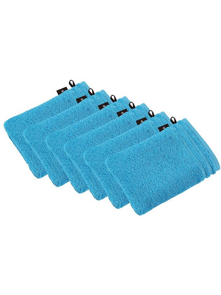 Vossen Waschhandschuh 6er Pack Waschhandschuh 22 x 16 cm Calypso feeling, Frottier (Spar-Set, 6-St), Vegan von Vossen