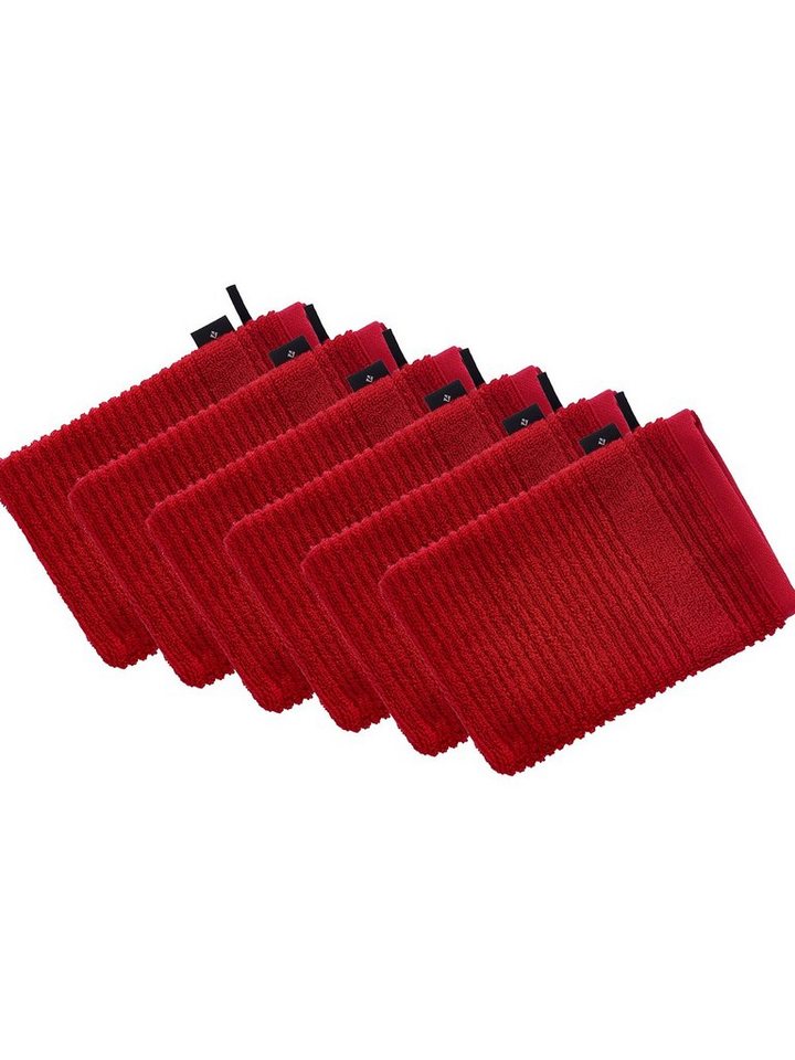 Vossen Waschhandschuh 6er Pack Waschhandschuh 22 x 16 cm Tomorrow, Frottier (Spar-Set, 6-St), Vegan von Vossen