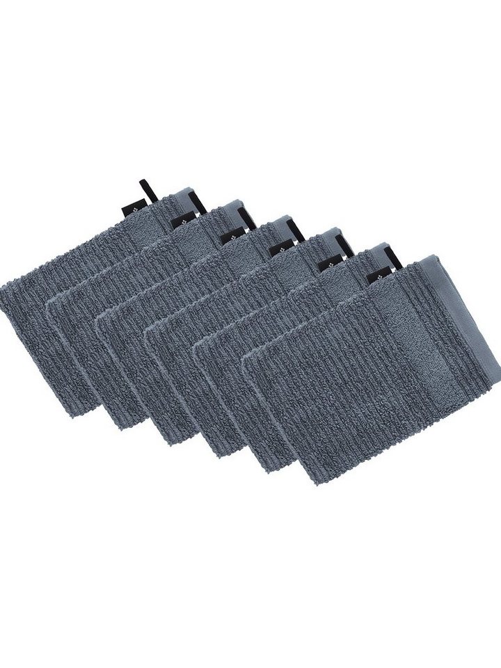 Vossen Waschhandschuh 6er Pack Waschhandschuh 22 x 16 cm Tomorrow, Frottier (Spar-Set, 6-St), Vegan von Vossen