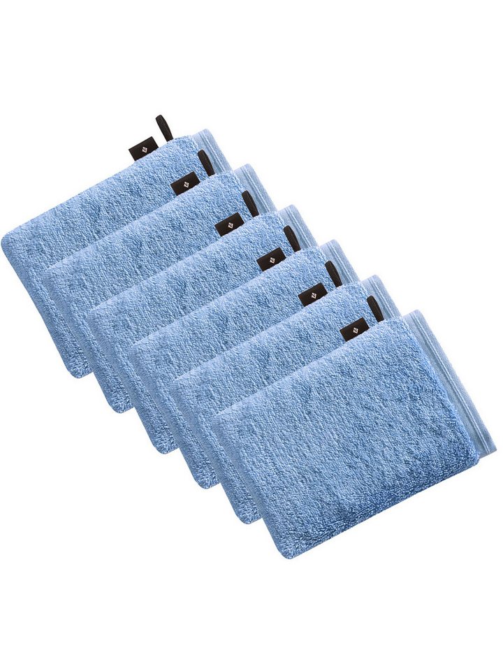 Vossen Waschhandschuh 6er Pack Waschhandschuh 22 x 16 cm Vegan Life, Frottier (Spar-Set, 6-St), Vegan von Vossen