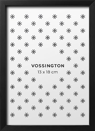 Vossington Bilderrahmen 13x18 Schwarz - Metall - Modernes und schmales Design - Fotorahmen - Mini - Klein - Rahmen für 1 Foto im Format 13 x 18 cm (18x13 cm) von Vossington