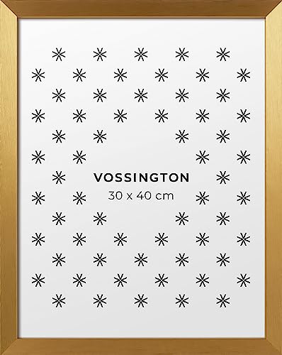 Vossington Bilderrahmen 30x40 Gold - Modernes, klassisches Design - Rahmen für 1 Bild, Foto, Poster oder Puzzle im Format 30 x 40 cm (40x30 cm) von Vossington