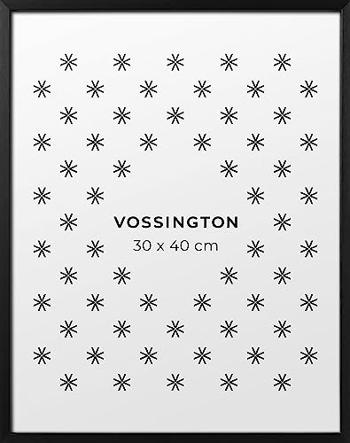 Vossington Bilderrahmen 30x40 Schwarz - Metall - Modernes und schmales Design - Rahmen für 1 Bild, Foto, Poster oder Puzzle im Format 30 x 40 cm (40x30 cm) von Vossington