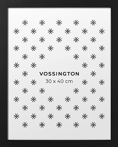 Vossington Bilderrahmen 30x40 Schwarz - Modernes, klassisches Design - Rahmen für 1 Bild, Foto, Poster oder Puzzle im Format 30 x 40 cm (40x30 cm) von Vossington