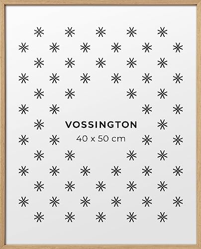 Vossington Bilderrahmen 40x50 Eiche - Holz - Modernes und schmales Design - Rahmen für 1 Bild, Foto, Poster oder Puzzle im Format 40 x 50 cm (50x40 cm) von Vossington