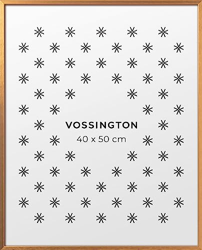 Vossington Bilderrahmen 40x50 Gold (Altgold) - Metall - Modernes und schmales Design - Rahmen für 1 Bild, Foto, Poster oder Puzzle im Format 40 x 50 cm (50x40 cm) von Vossington
