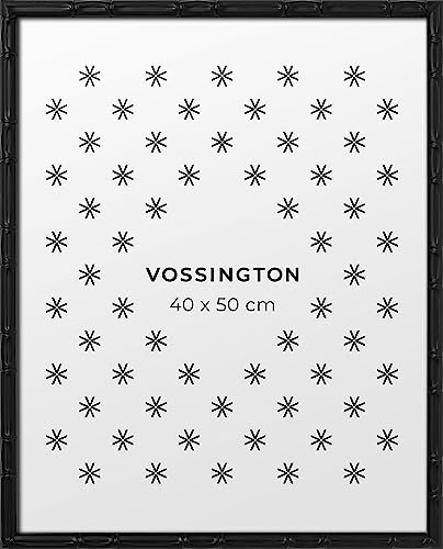 Vossington Bilderrahmen 40x50 Schwarz - Bambus - Modernes Design aus Bambusimitat - Rahmen für 1 Bild, Foto, Poster oder Puzzle im Format 40 x 50 cm (50x40 cm) von Vossington