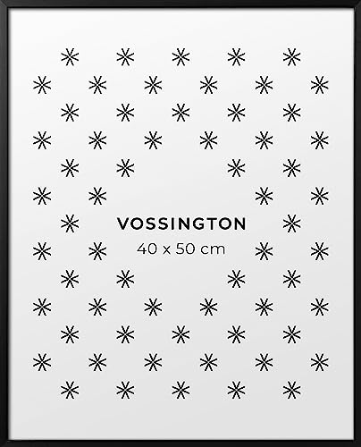 Vossington Bilderrahmen 40x50 Schwarz - Metall - Modernes und schmales Design - Rahmen für 1 Bild, Foto, Poster oder Puzzle im Format 40 x 50 cm (50x40 cm) von Vossington
