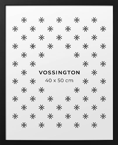 Vossington Bilderrahmen 40x50 Schwarz - Modernes, klassisches Design - Rahmen für 1 Bild, Foto, Poster oder Puzzle im Format 40 x 50 cm (50x40 cm) von Vossington