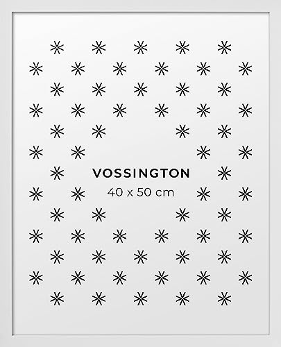 Vossington Bilderrahmen 40x50 Weiss - Modernes, klassisches Design - Rahmen für 1 Bild, Foto, Poster oder Puzzle im Format 40 x 50 cm (50x40 cm) von Vossington