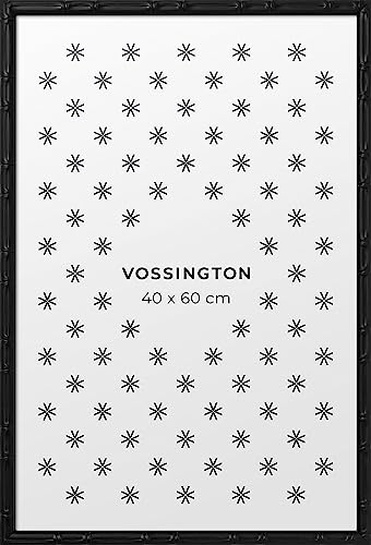 Vossington Bilderrahmen 40x60 Schwarz - Bambus - Modernes Design aus Bambusimitat - Rahmen für 1 Bild, Foto, Poster oder Puzzle im Format 40 x 60 cm (60x40 cm) von Vossington