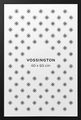 Vossington Bilderrahmen 40x60 Schwarz - Modernes, klassisches Design - Rahmen für 1 Bild, Foto, Poster oder Puzzle im Format 40 x 60 cm (60x40 cm) von Vossington