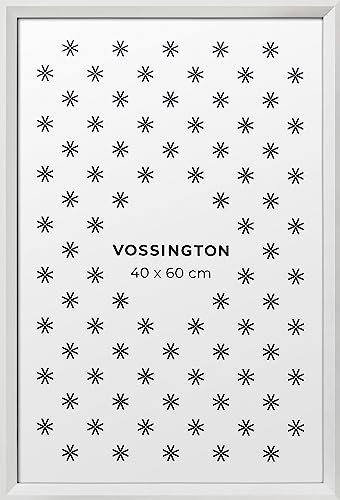 Vossington Bilderrahmen 40x60 Weiß - Moderner Rahmen mit abgeschrägter Kante - Rahmen für 1 Bild, Foto, Poster oder Puzzle im Format 40 x 60 cm (60x40 cm) von Vossington