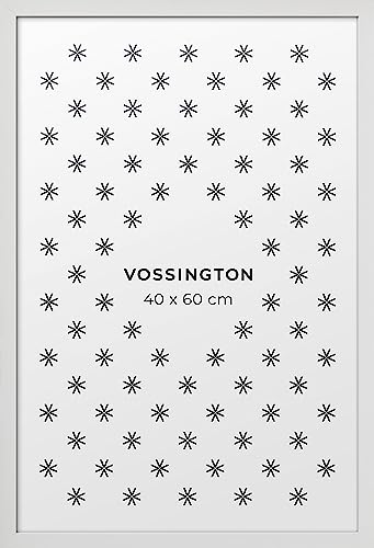 Vossington Bilderrahmen 40x60 Weiß - Modernes, klassisches Design - Rahmen für 1 Bild, Foto, Poster oder Puzzle im Format 40 x 60 cm (60x40 cm) von Vossington